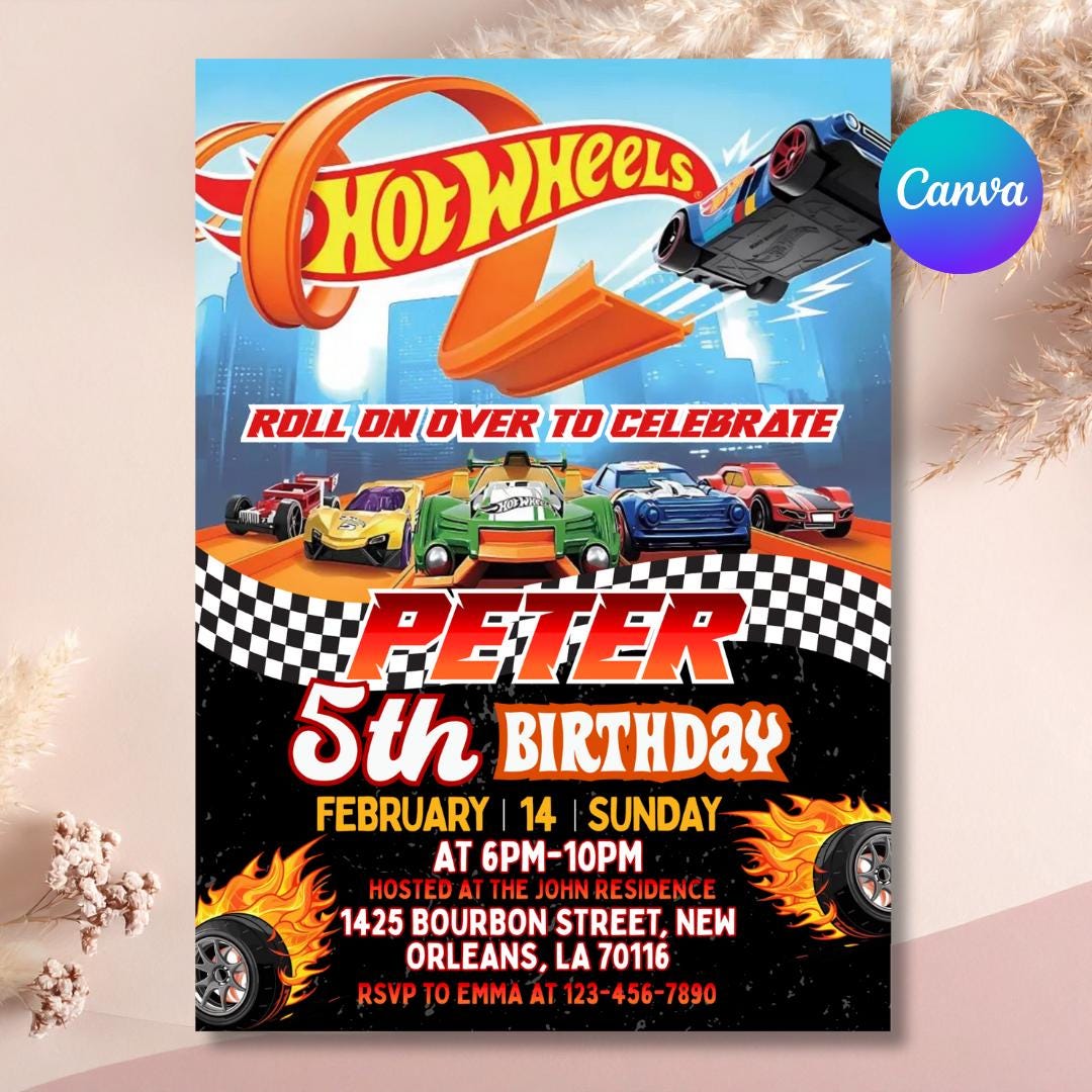 Hot Wheels Birthday Card - Etsy UK