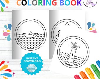 Ocean Scene: Bold and Easy Designs for Relaxation with Sea Life Coloring Book