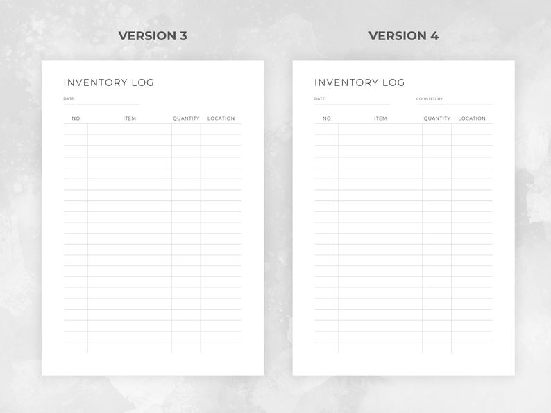 Tree Inventory Log Template Inventory Log Printable, Inventory Tracker Template (PDF) - Etsy