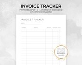 Printable Invoice Tracker, Payment Manager (PDF Download)