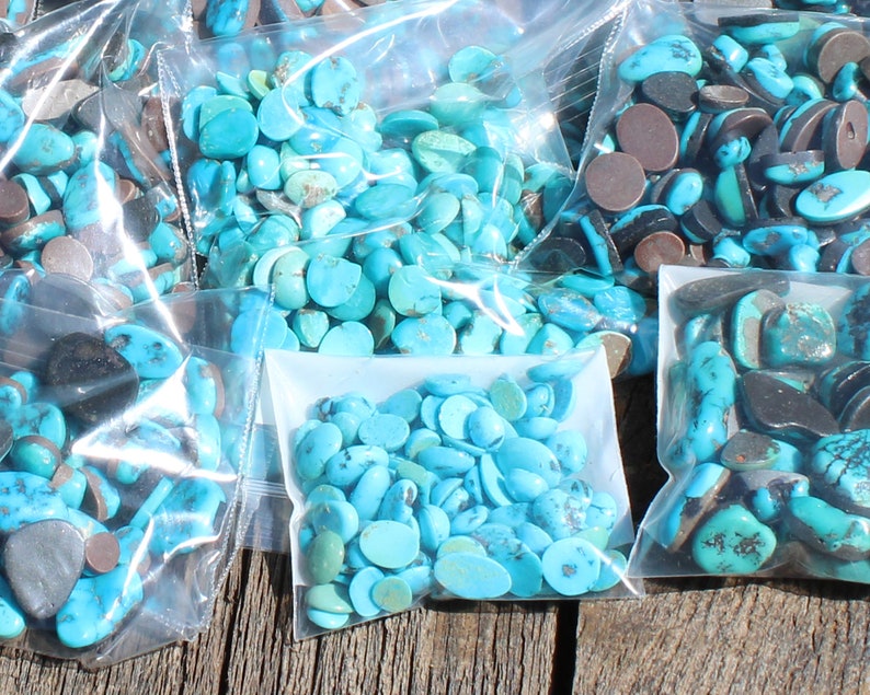 Turquoise cabochons large stash Sleeping Beauty mine, 10,000 cts. image 2