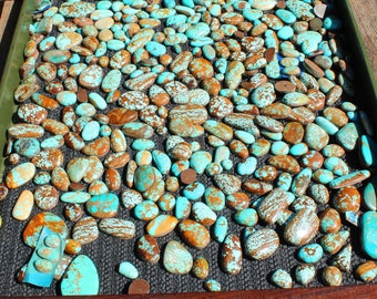 Turquoise cabochons large stash  Vintage # 8 mine, 50,000 plus cts.