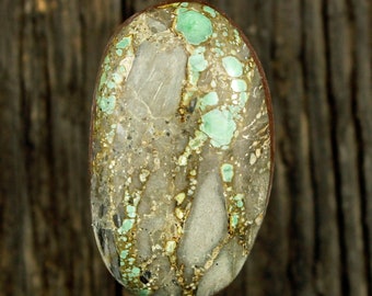 Turquoise cabochon Mystic Mountain mine, A-64