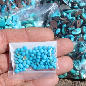 Turquoise cabochons large stash Sleeping Beauty mine, 10,000 cts. image 4