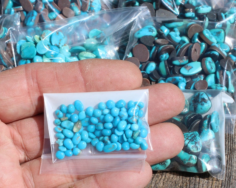 Turquoise cabochons large stash Sleeping Beauty mine, 10,000 cts. image 4