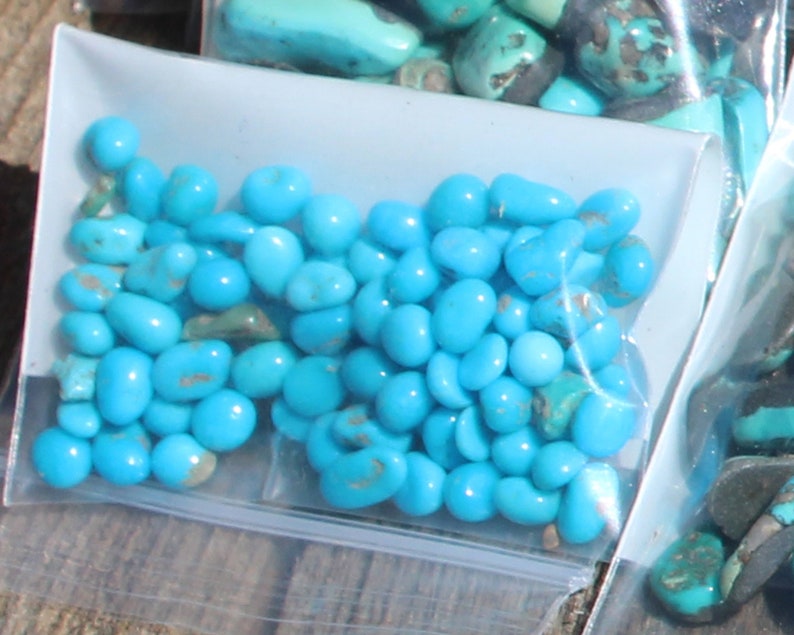 Turquoise cabochons large stash Sleeping Beauty mine, 10,000 cts. image 3