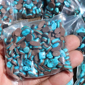 Turquoise cabochons large stash Sleeping Beauty mine, 10,000 cts. image 5