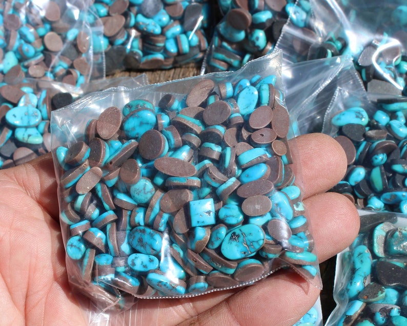 Turquoise cabochons large stash Sleeping Beauty mine, 10,000 cts. image 5