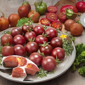 30 Black Cherry Tomato Seeds: Sweet Heirloom, Non-GMO