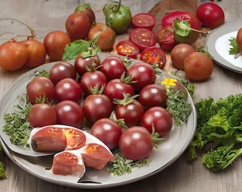30 Black Cherry Tomato Seeds: Sweet Heirloom, Non-GMO