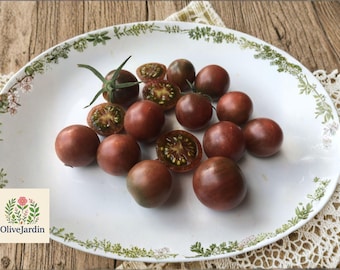 50 Purple Cherry Tomato Seeds – Indeterminate Heirloom Variety – Non-GMO Garden Tomato