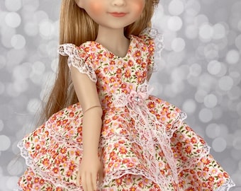 Spring Easter Party Dress for ruby red fashion friends or wellie wishers 14 inch dolls