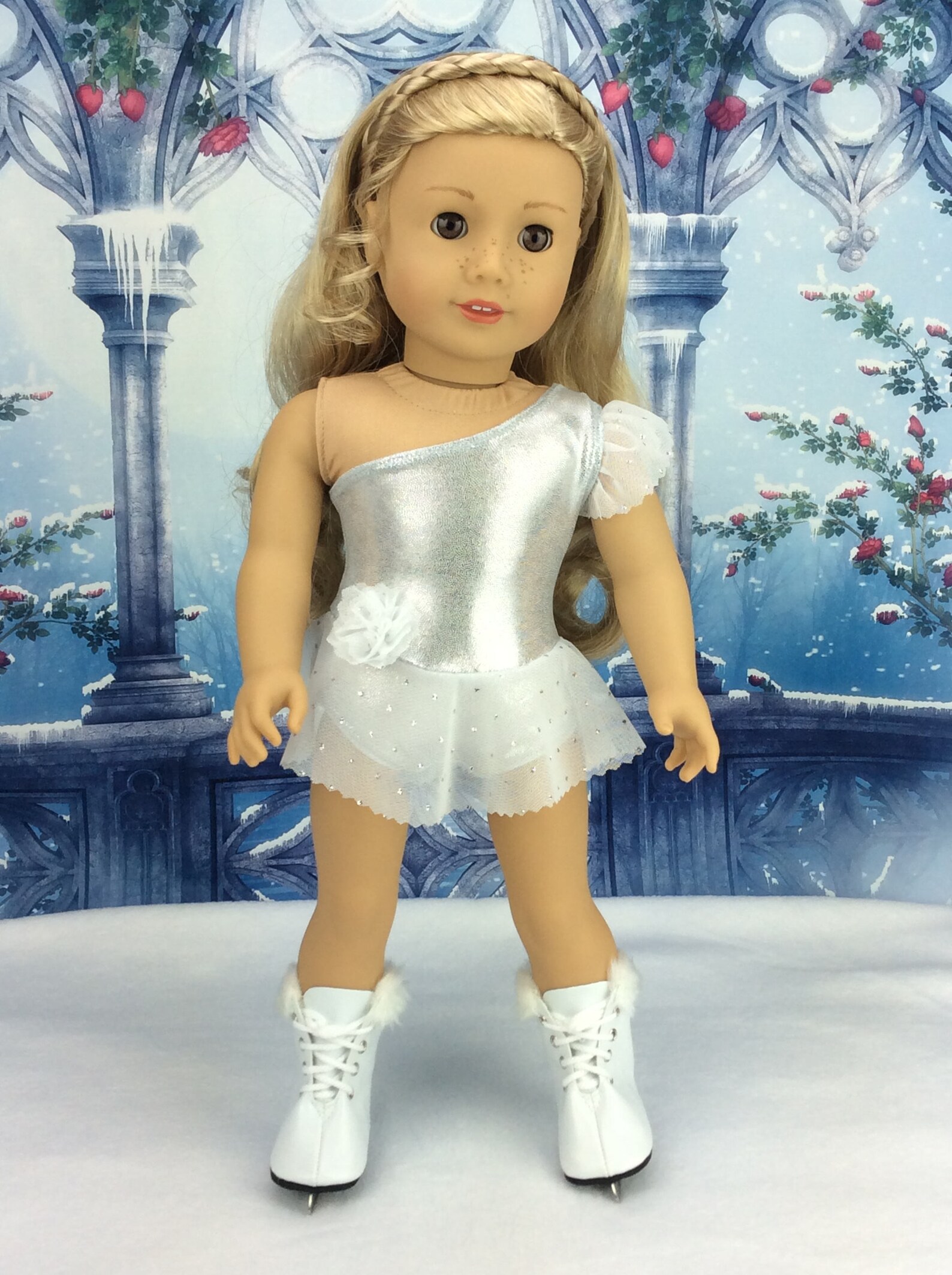 18 inch doll ice skating dress fits american girl size doll. Etsy