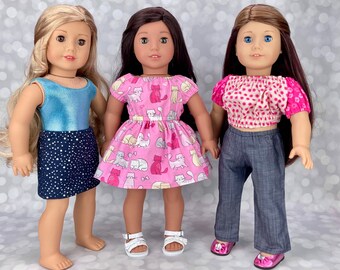 18 inch doll clothes for American made girl dolls 5pc