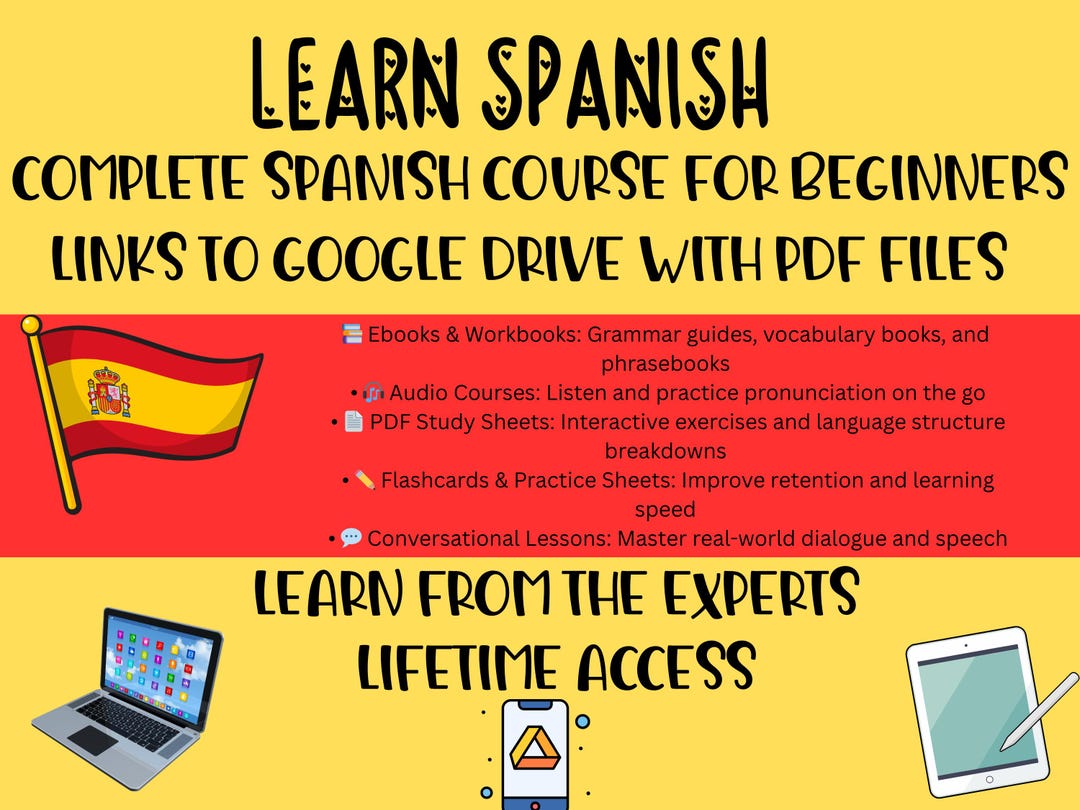 Learn Spanish|complete Spanish Learning Bundle + Master Resale Rights ...