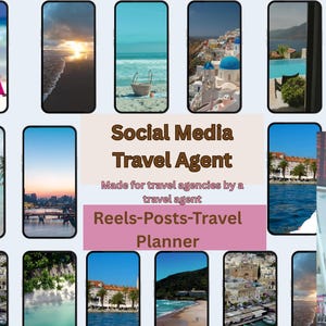 Done for you Travel Agent Social Media Template Bundle, Travel Agent Social Media, Travel Blogger Content,Travel Agency Marketing|Instant