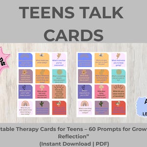 MLR PLR Question Cards Therapy For Teens, Conversation Starters, Counseling Flash Cards, Social Psychology, Mental Health, DBT Therapy Tools