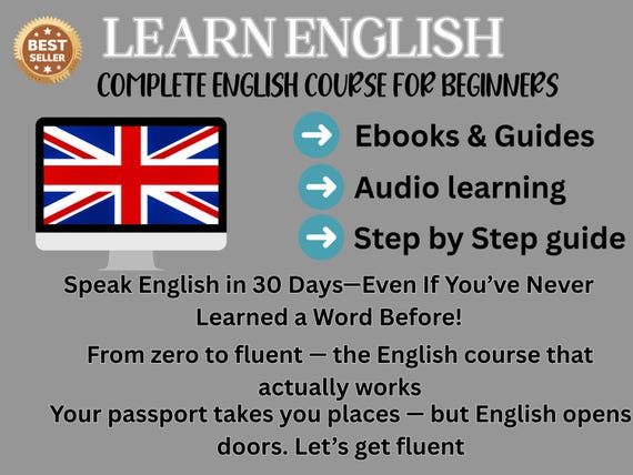 Learn English Mega Bundle: 250+ eBooks, Audio Lessons (MRR Digital Download)