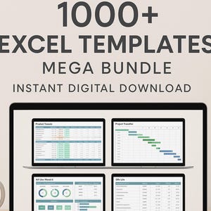 PLR MLR Excel Spreadsheet Templates Bundle: Financial, Business, & Project Management (Digital Download)