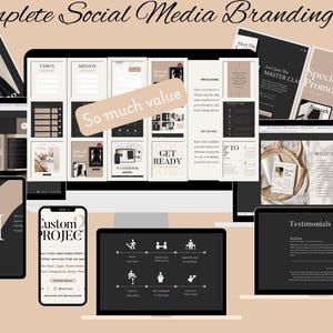 Komplettes Branding Paket DIY Branding Kit Social Media Branding Template Marketing Bundle Instagram Bundle Business Brand Template Canva