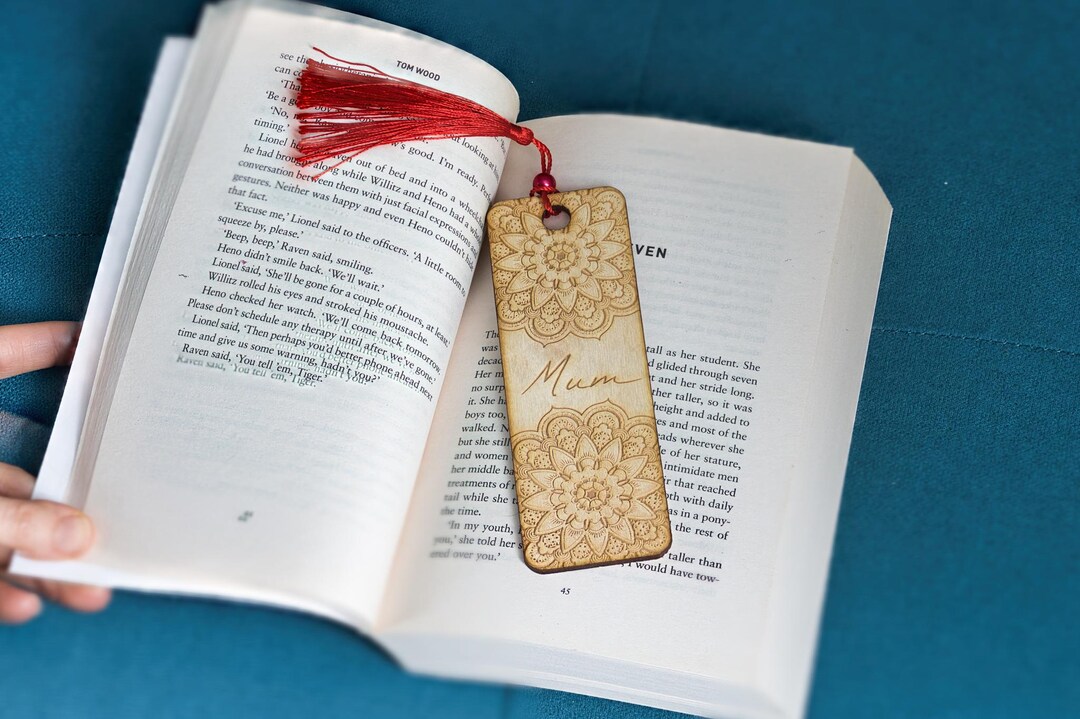 Personalised Wooden Bookmark With Tassel – Custom Name & Message ...