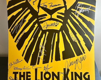 Authentic Cast-Signed Lion King Broadway Tour Poster | Hand Autographed Disney Musical Memorabilia