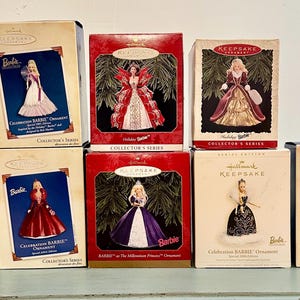 Vintage Hallmark Keepsake Holiday Barbie Ornament Collection – 1993–2006 – Collector’s Series – Bob Mackie Designs