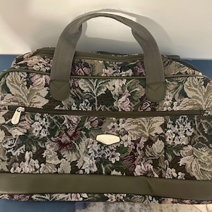 Vintage Floral Protocol Travel Bag - J.C. Penney Retro Luggage