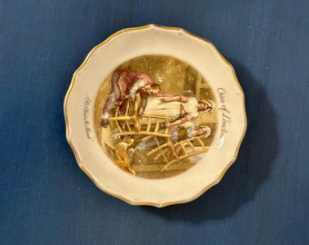 Antique “Cries of London” Plate – Old Chairs to Mend – Tuscan Fine Bone China – 4.75” Miniature Collector Plate (England)