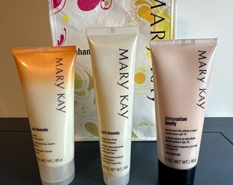 Mary Kay Satin Hands + TimeWise Body 3-Pc Set w/ Bag