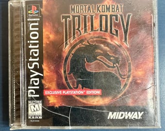 Mortal Kombat Trilogy (PlayStation 1, 1996) – Authentic Disc, Original Artwork, Broken Case