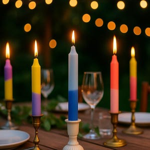 Outlet Candles – Beautifully Imperfect - Mystery Box - Colorful Taper Candles