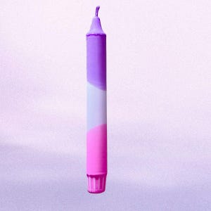 Cotton Candy Kiss Bunte Stumpenkerze