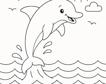 Onder de zee kleurplaten voor kinderen – 10 afdrukbare A4-vellen | Oceaandieren en -taferelen | Direct downloaden
