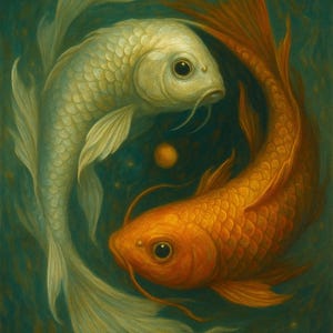 Yin Yang Koi Fish Wall Art – Spiritual Zen Printable | Balance and ...
