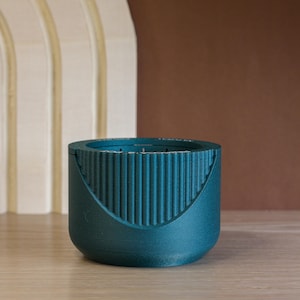 Personalized Self-Watering Planter: 3D Printed Green Flower Pot, Custom Engraved