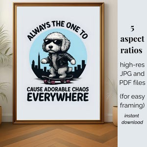 Cockapoo Art Print: Funny Dog Lover Gift (Digital Download, PDF & JPGs Included)