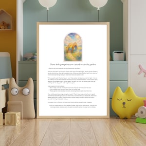 Impression commémorative d&#39;animal de compagnie du pont arc-en-ciel - Empreintes de pattes dans un poème de jardin - Cadeau de la perte d&#39;un chien ou d&#39;un chat - Art de sympathie pour animal de compagnie - Déco murale imprimable