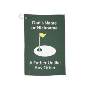 Personalized Golf Towels, Unique Gift for Dad, Father's Day, Golf Accessories, Custom Golfer Towel