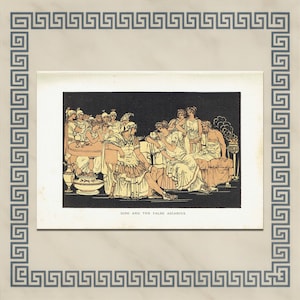 1879 Dido och den falske Ascanius - Originalt antikt tryck av Pinelli - Berättelser från Virgilius klassisk mytologi romersk konst - 7,5 x 5 tum