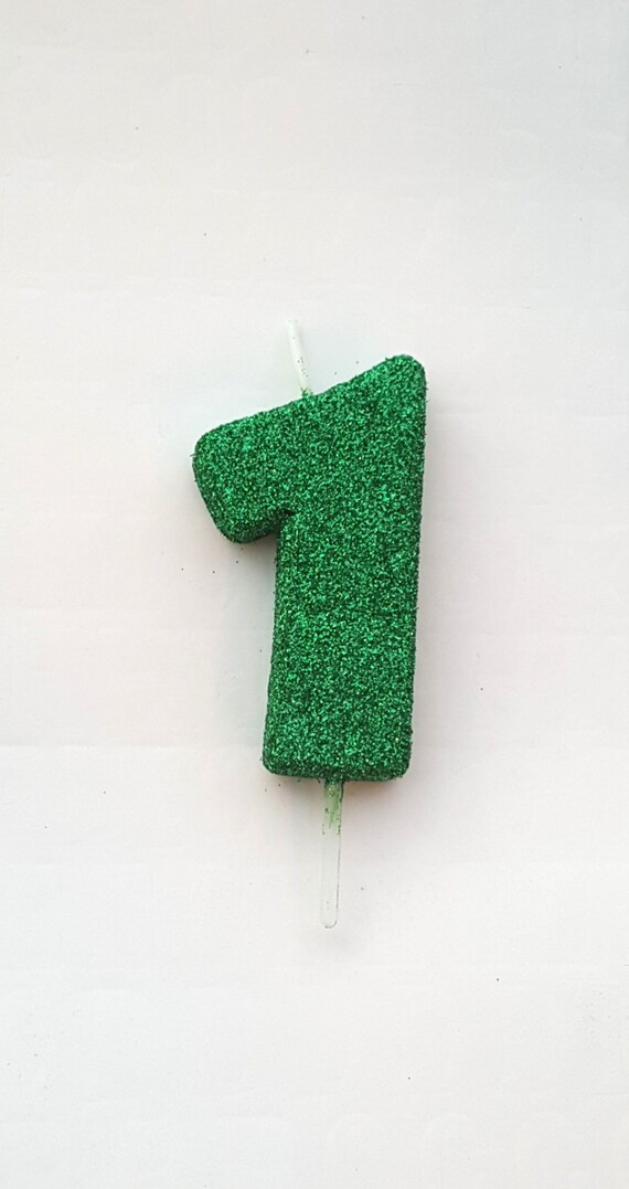 GLITTER GREEN CANDLE Number Wild One Birthday Cake Candles Photo Prop Cake Smash 1 1st 2nd 3rd 4th 5th 6th 7th Kids First Birthday Topper Il_570xn