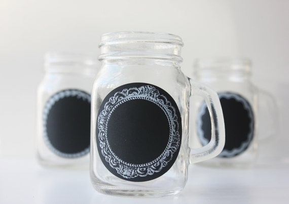 24 Mini Mason Jars Mugs Chalkboard Shot Glass Favors Shakers Diy