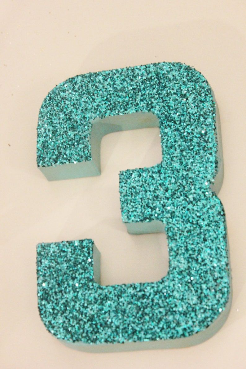 Sale AQUA GLITTER NUMBER Turquoise Teal Table Numbers Wedding Etsy