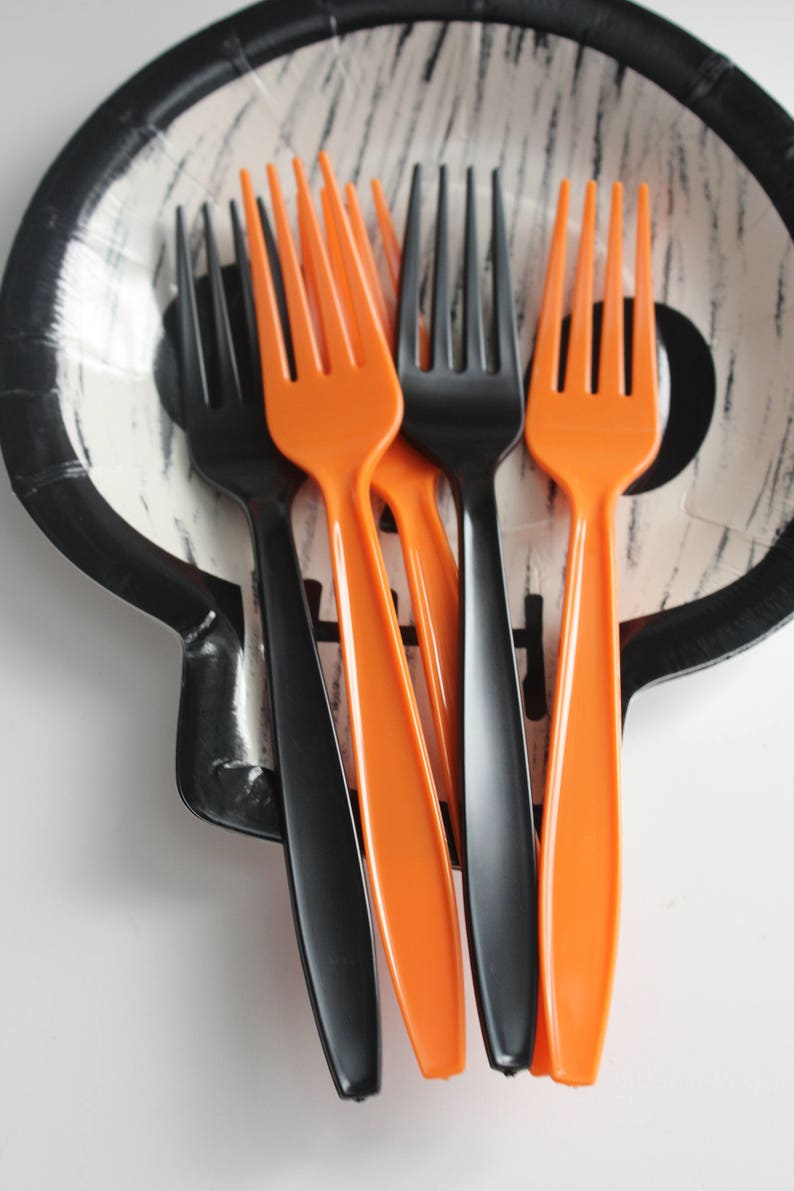 24 Halloween Party Utensils Cutlery