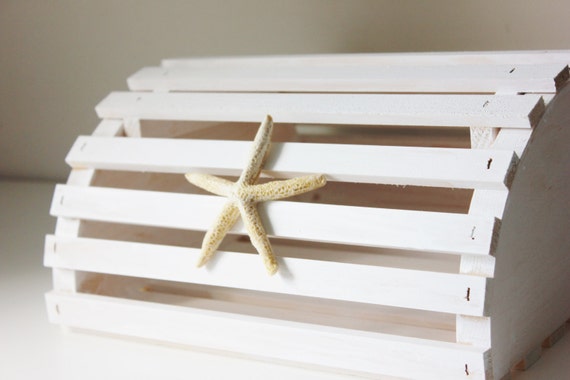 New LOBSTER TRAP CARDBOX Card Box Holder White Wash Centerpiece Decoration Cage Beach Wedding Nautical Starfish Seashells Destination Custom Il_570xn