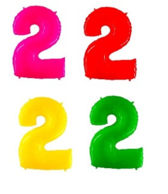 Sale New Neon JUMBO NUMBER BALLOON 40" Numeric Large Giant Balloon 1 2 3 4 5 6 7 8 9 Birthday One Yellow Red Neon Pink Lime Green White Il_570xn