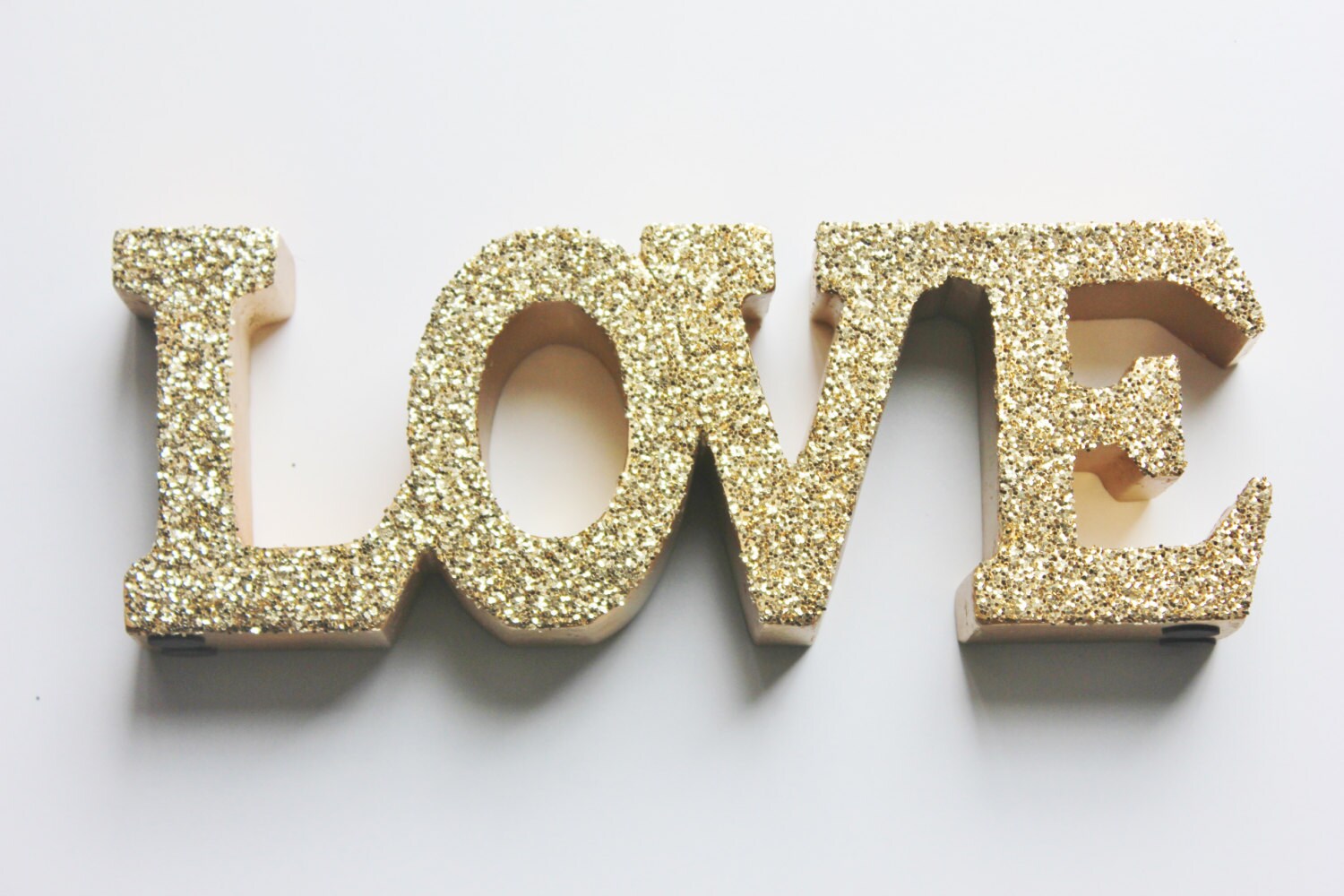 Sale GOLD LOVE SIGN Glittered Golden Love Letters Signage Free