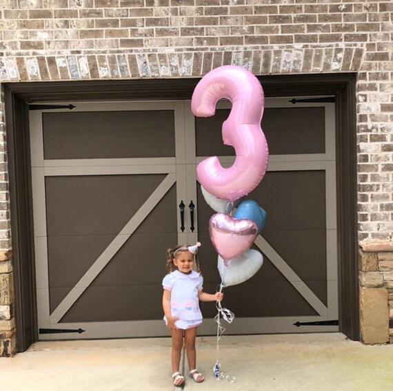 Sale BABY PINK NUMBER Balloon 40" Jumbo Light Pink Balloons 1st 2nd 3rd 4th 5th 6th 7th 8th 9th Birthday Girls First Party Pastel Princess Il_570xn