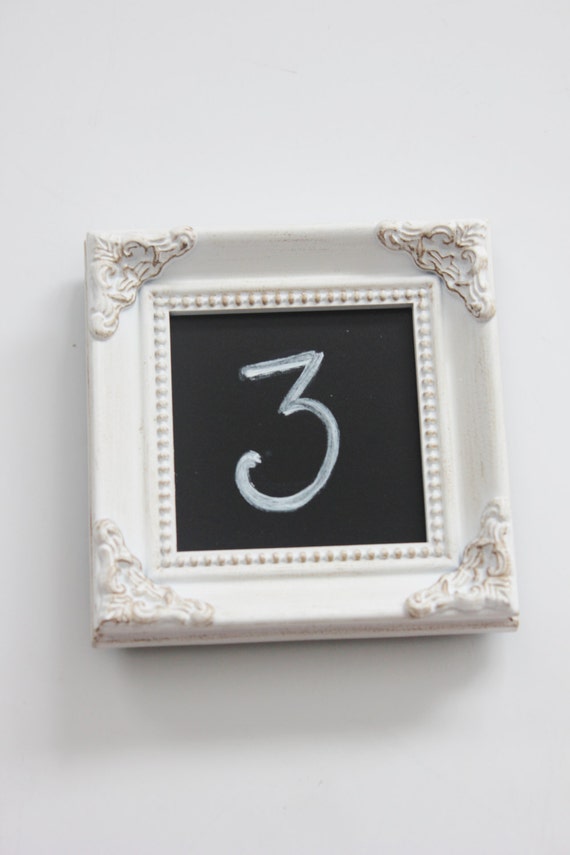Set Of 10 Mini Vintage Style Frames White Distressed Placecard Image 0