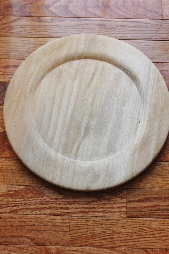 Wood Stained Charger Plate Plates Chargers Rustic Wedding